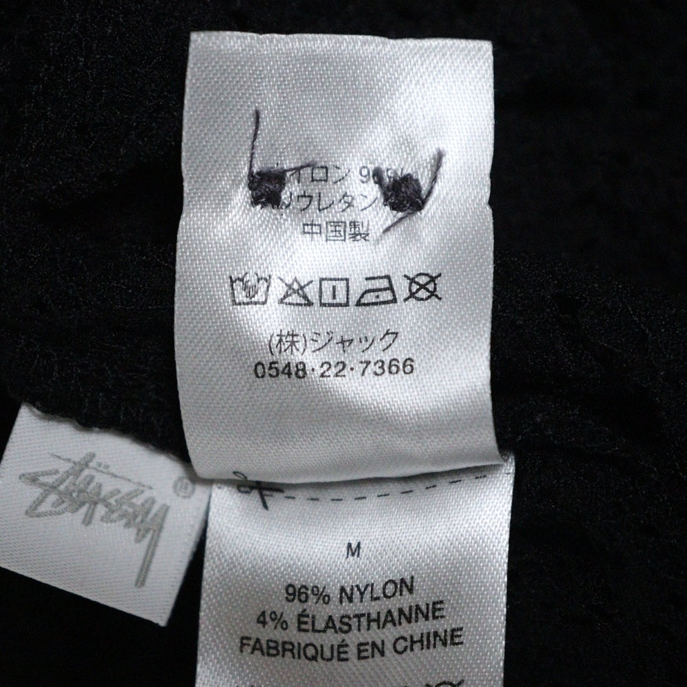 STUSSY(ステューシー) LACE L/S SHIRT レース メッシュ 長袖シャツ ブラック 1110301