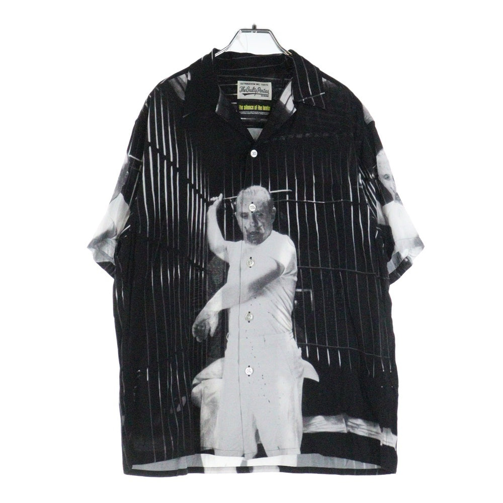 WACKO MARIA(ワコマリア) 21SS THE SILENCE OF THE LAMBS S/S HAWAIIAN SHIRT 羊たちの沈黙 オープンカラー ハワイアン 半袖シャツ ブラック