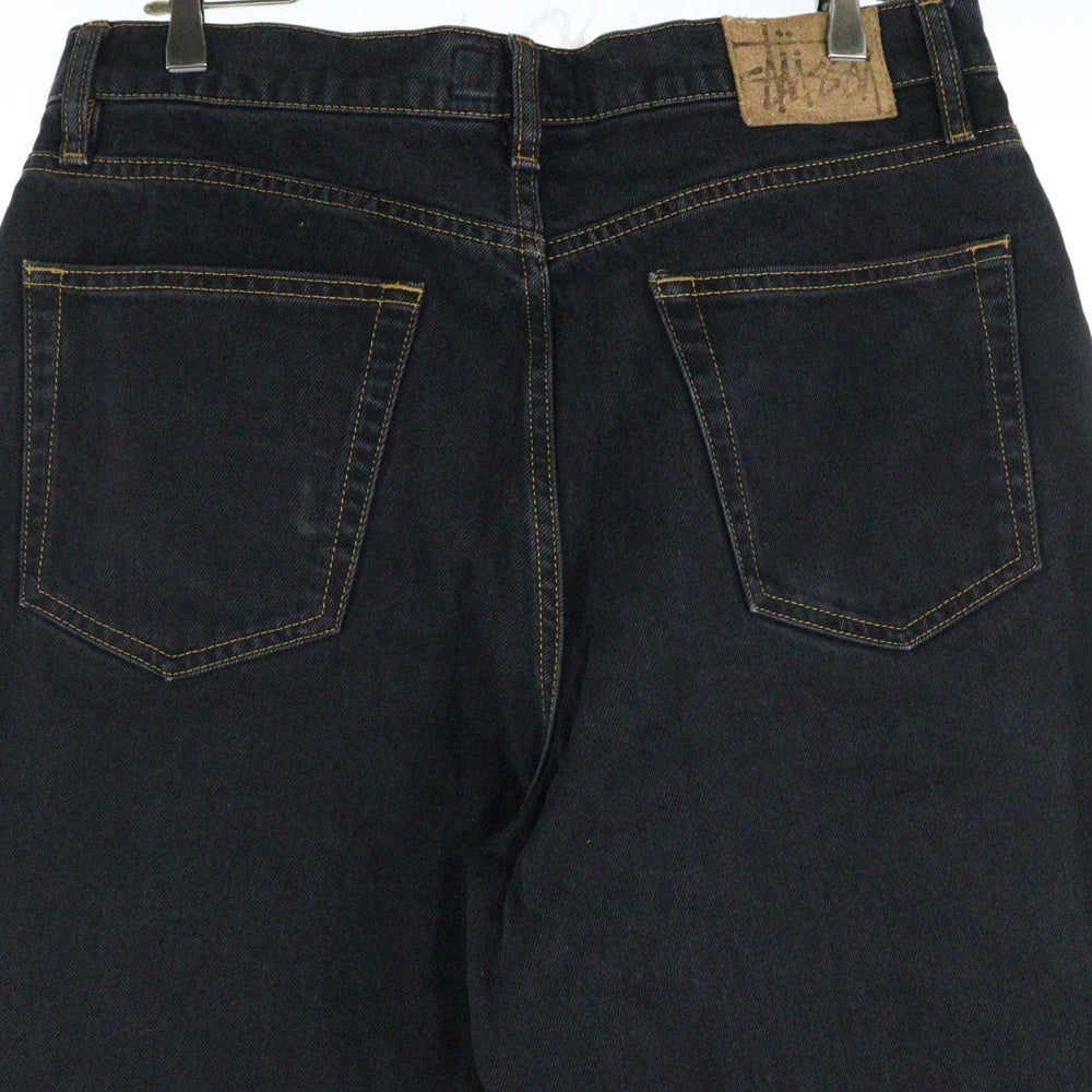 STUSSY(ステューシー) Big OL Denim ビッグシルエット ボタンフライ ワイド デニムパンツ ジーンズ インディゴブラック