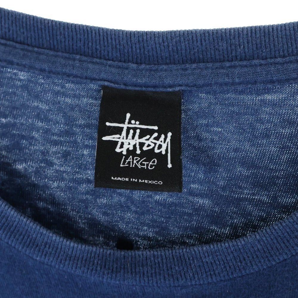 STUSSY(ステューシー) ラスタ プリント カットソー 半袖 Tシャツ ネイビー