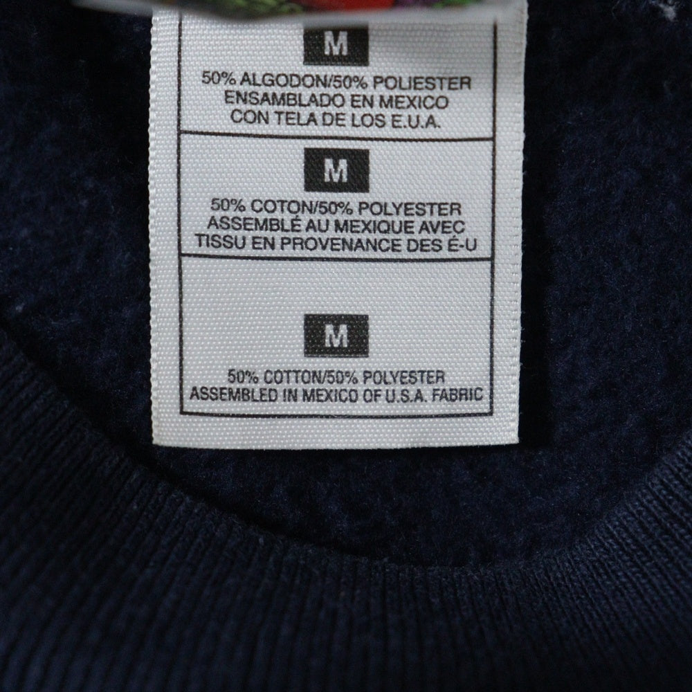 FRUIT OF THE LOOM(フルーツオブザルーム) 90s USA フロント ロゴ刺繍 クルースウェット ネイビー