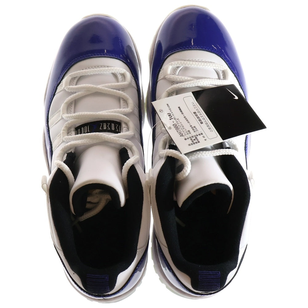 NIKE(ナイキ) WMNS AIR JORDAN RETRO 11 LOW エアジョーダンレトロ11 ローカットスニーカー ホワイト/ブルー US10.5/27.5cm AH7860-100