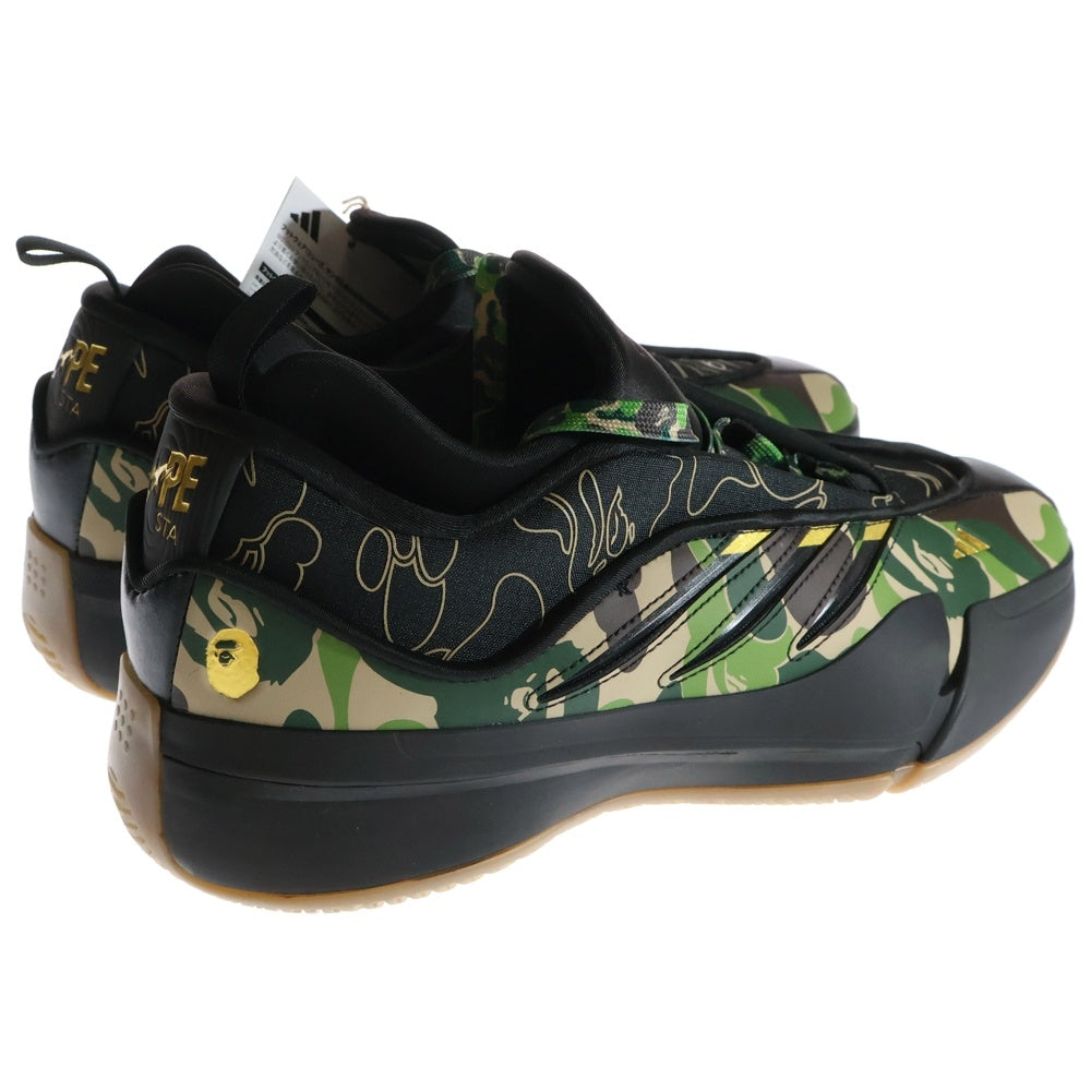 adidas(アディダス) × A BATHING APE?# Dame 9 Core Black ×アベイシングエイプ デイム9 コアブラック コアブラック ローカットスニーカー ブラック/カモ US10/27cm JH6358