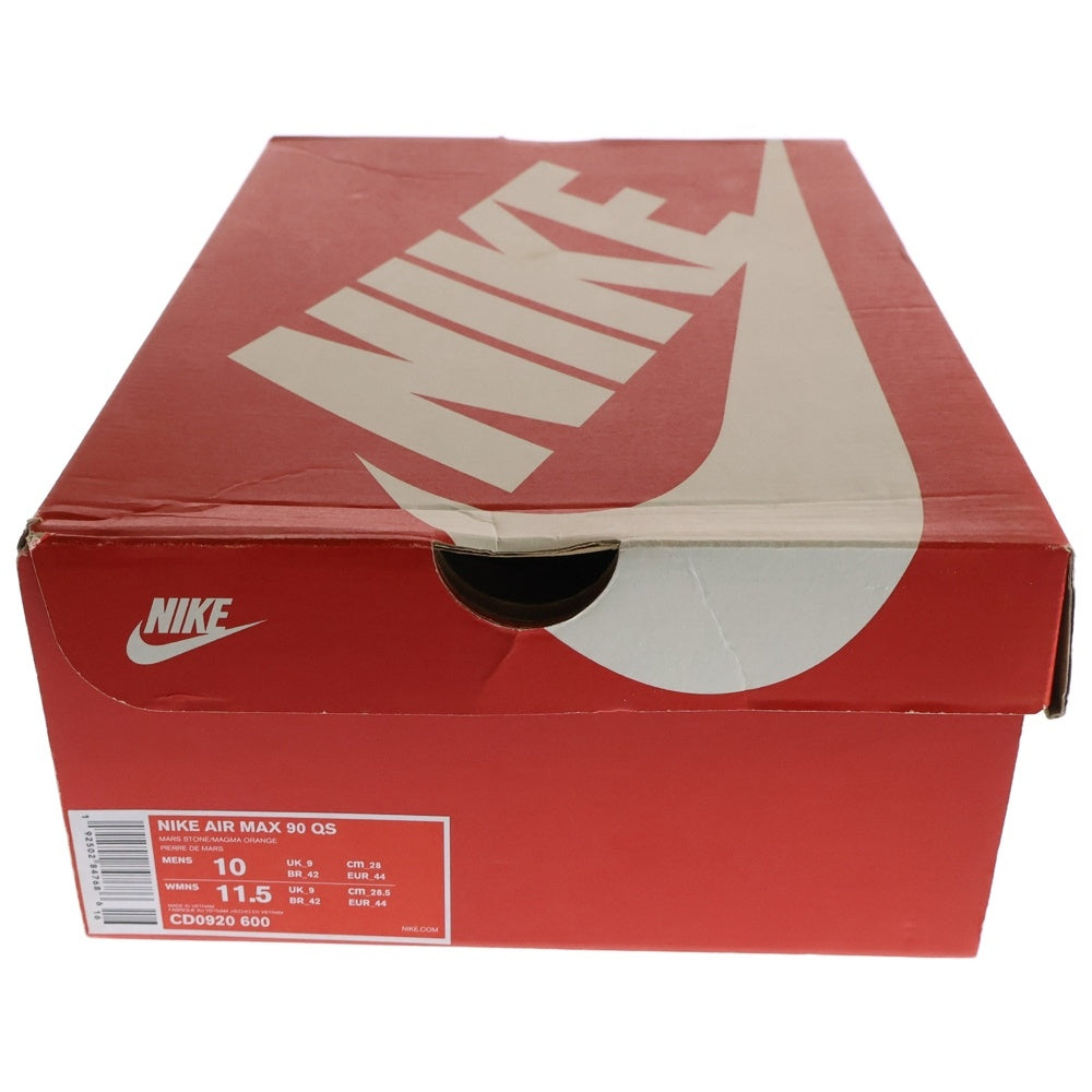 NIKE(ナイキ) AIR MAX 90 QS エアマックス ローカットスニーカー オレンジ US10/28cm CD0920-600