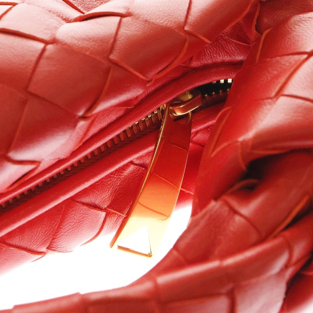 BOTTEGA VENETA(ボッテガヴェネタ) ミニ ジョディ レザー イントレチャート ハンドバッグ レッド レディース 651876