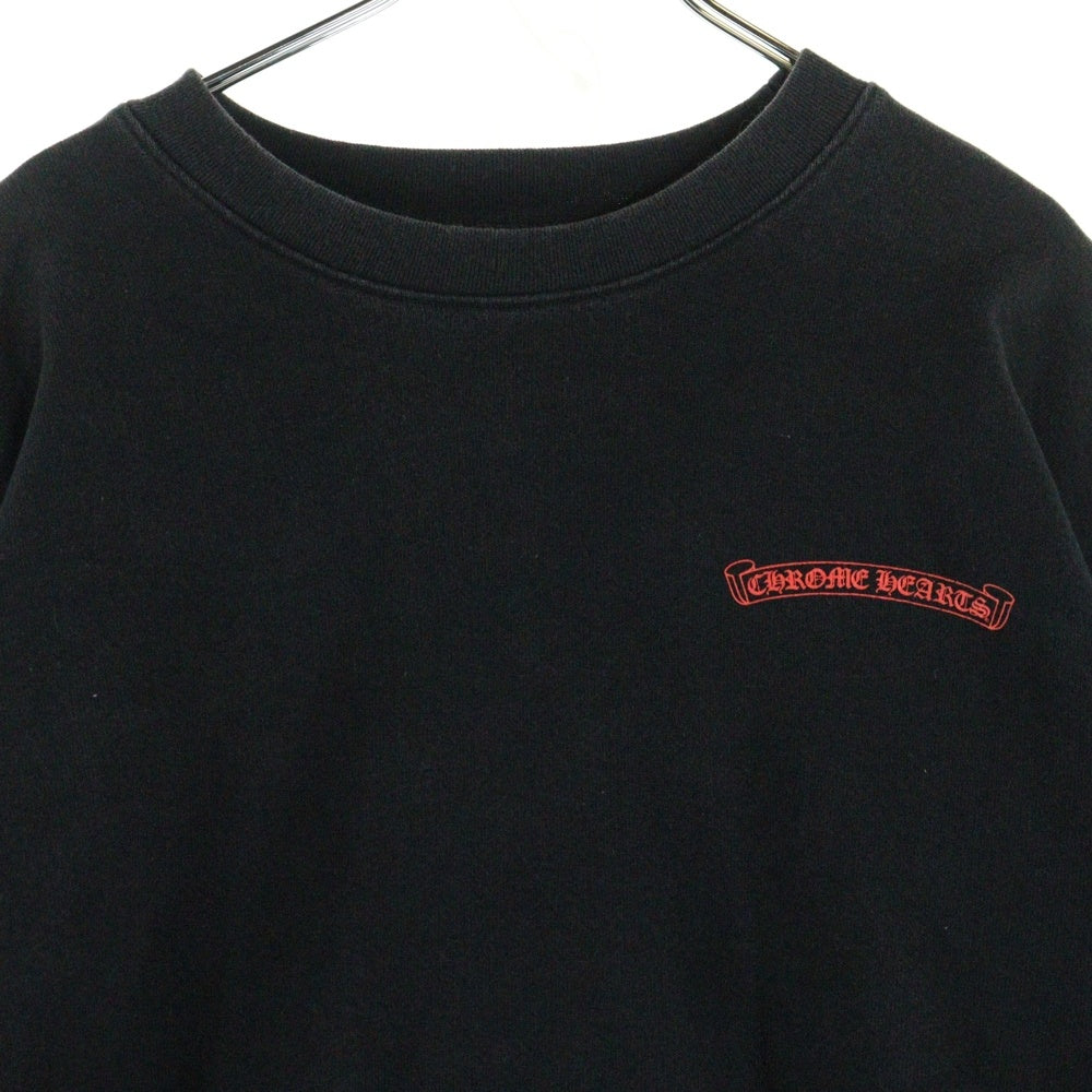 CHROME HEARTS(クロムハーツ) ×マッティボーイ 99アイズ Chomper SWEAT SHIRT FLORAL CROSS チョンパー 袖フローラル 裏地プリント クルーネック スウェット トレーナー