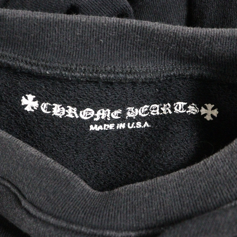 CHROME HEARTS(クロムハーツ) ×マッティボーイ 99アイズ Chomper SWEAT SHIRT FLORAL CROSS チョンパー 袖フローラル 裏地プリント クルーネック スウェット トレーナー
