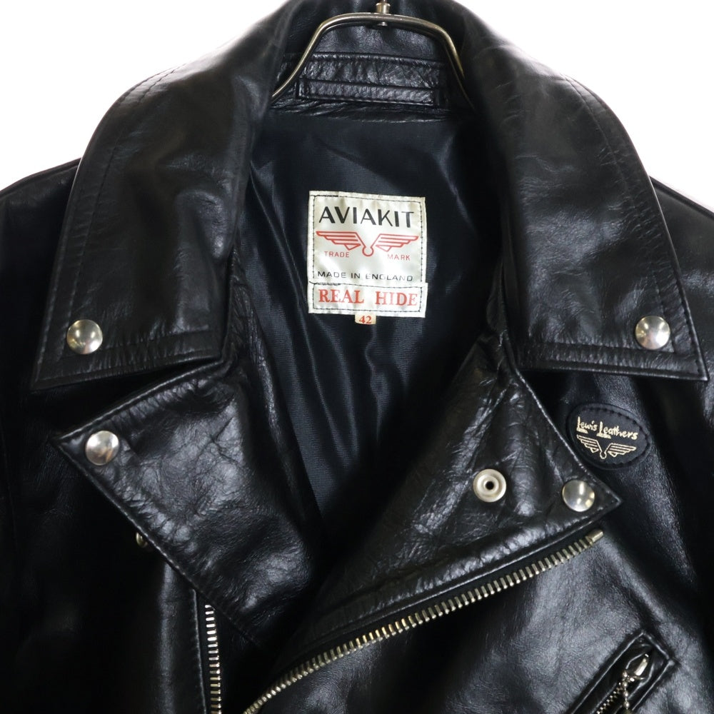 Lewis Leathers(ルイスレザー) CYCLONE 391T LIGHTNING TIGHT FIT ライトニング タイトフィット カウハイド ダブルライダース レザージャケット ブラック