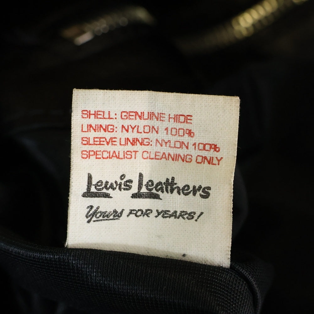 Lewis Leathers(ルイスレザー) CYCLONE 391T LIGHTNING TIGHT FIT ライトニング タイトフィット カウハイド ダブルライダース レザージャケット ブラック