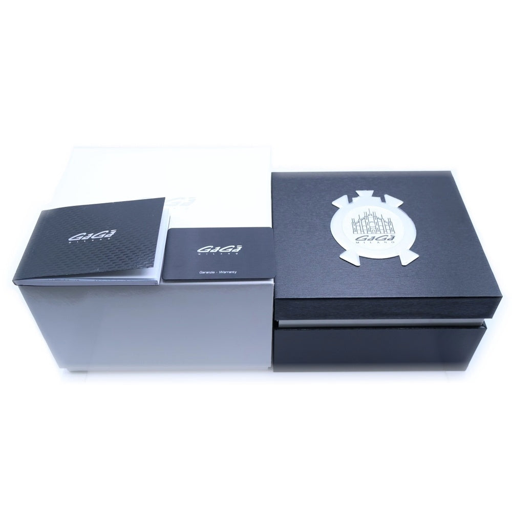GaGa MILANO(ガガミラノ) Manuale Thin 46mm 5092.01 マヌアーレ シン 46mm クオーツ 腕時計 ブラック