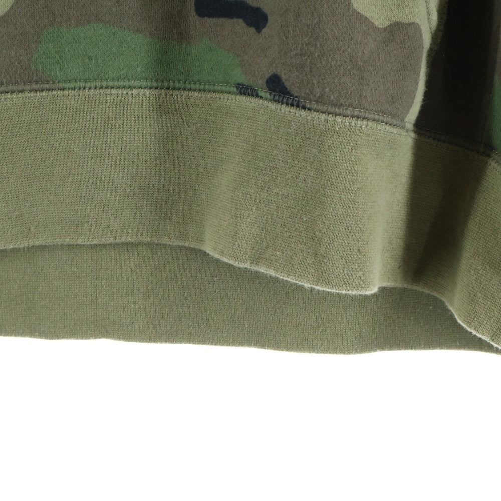 NIKE(ナイキ) カモ柄 フロントプリント プルオーバーパーカー フーディ カーキ AT9756-222