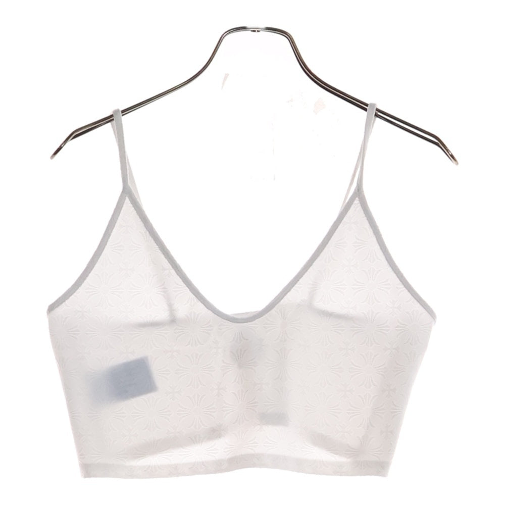 CHROME HEARTS(クロムハーツ) CH Plus Pattern Horseshoe Rubber Print Camisole CHプラス柄 ホースシューラバープリント キャミソール 総柄 ショート丈 レディース ホワイト