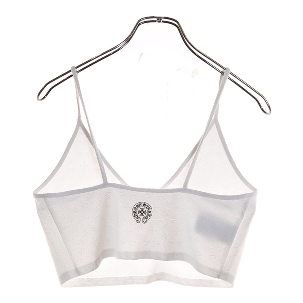 CHROME HEARTS(クロムハーツ) CH Plus Pattern Horseshoe Rubber Print Camisole CHプラス柄 ホースシューラバープリント キャミソール 総柄 ショート丈 レディース ホワイト