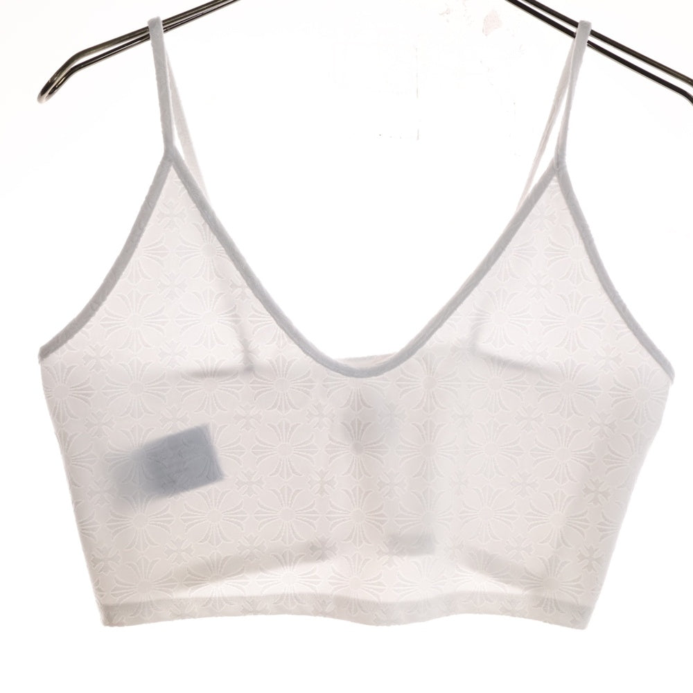 CHROME HEARTS(クロムハーツ) CH Plus Pattern Horseshoe Rubber Print Camisole CHプラス柄 ホースシューラバープリント キャミソール 総柄 ショート丈 レディース ホワイト
