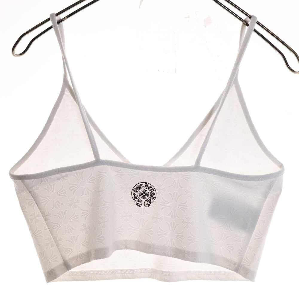 CHROME HEARTS(クロムハーツ) CH Plus Pattern Horseshoe Rubber Print Camisole CHプラス柄 ホースシューラバープリント キャミソール 総柄 ショート丈 レディース ホワイト