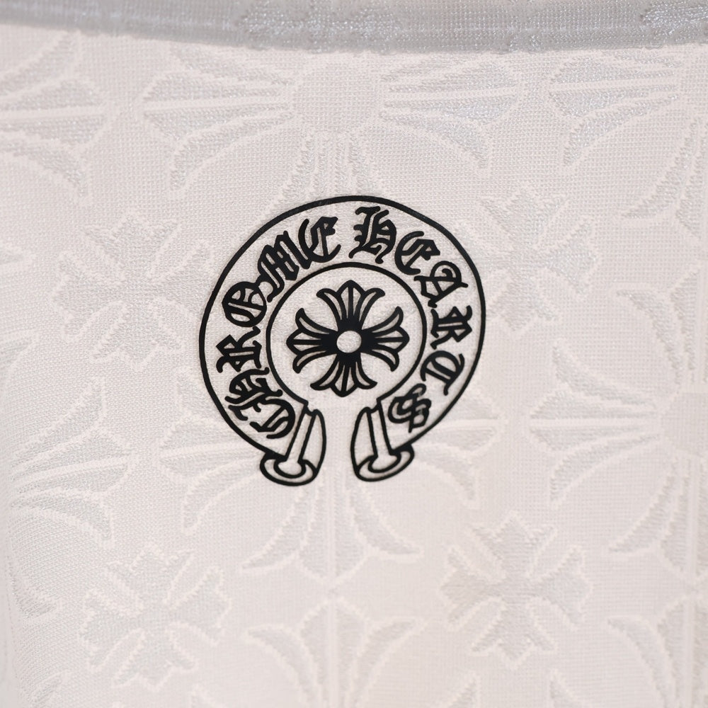 CHROME HEARTS(クロムハーツ) CH Plus Pattern Horseshoe Rubber Print Camisole CHプラス柄 ホースシューラバープリント キャミソール 総柄 ショート丈 レディース ホワイト