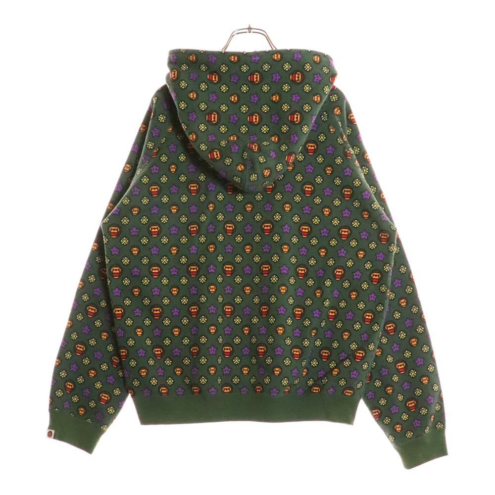 A BATHING APE(アベイシングエイプ) 2005 × KAWS BABY MILO MONOGRAM FULL ZIP HOODIE カウズ ベイビーマイロ フルジップアップ プルオーバースウェットパーカー フーディー