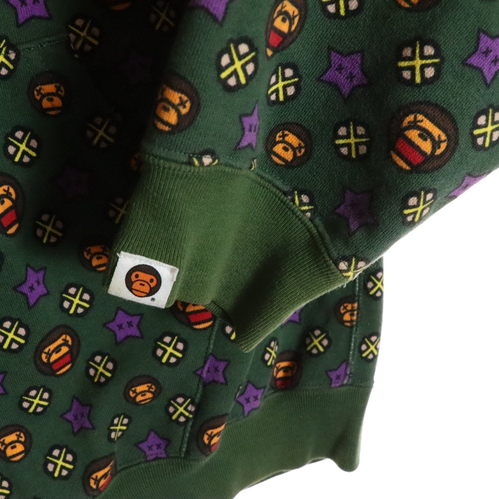 A BATHING APE(アベイシングエイプ) 2005 × KAWS BABY MILO MONOGRAM FULL ZIP HOODIE カウズ ベイビーマイロ フルジップアップ プルオーバースウェットパーカー フーディー