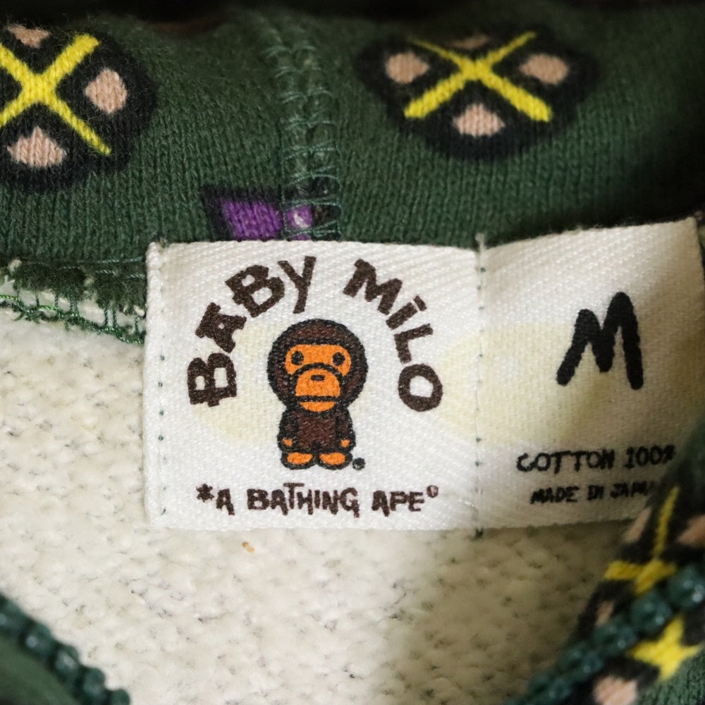 A BATHING APE(アベイシングエイプ) 2005 × KAWS BABY MILO MONOGRAM FULL ZIP HOODIE カウズ ベイビーマイロ フルジップアップ プルオーバースウェットパーカー フーディー