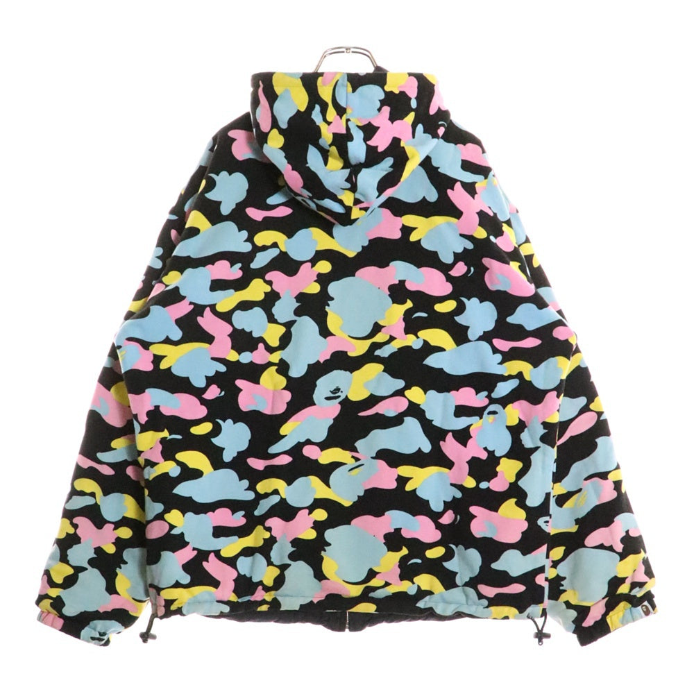 A BATHING APE(アベイシングエイプ) マルチカモ ナイロン リバーシブル 総柄 フルジップアップ プルオーバー フーデット ジャケット マルチ