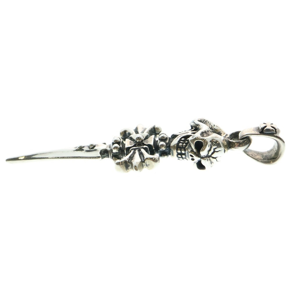 Travis Walker(トラヴィスワーカー) DOUBLE SKULL CROSS DAGGER ダブルスカル クロスダガー ペンダントトップ シルバー