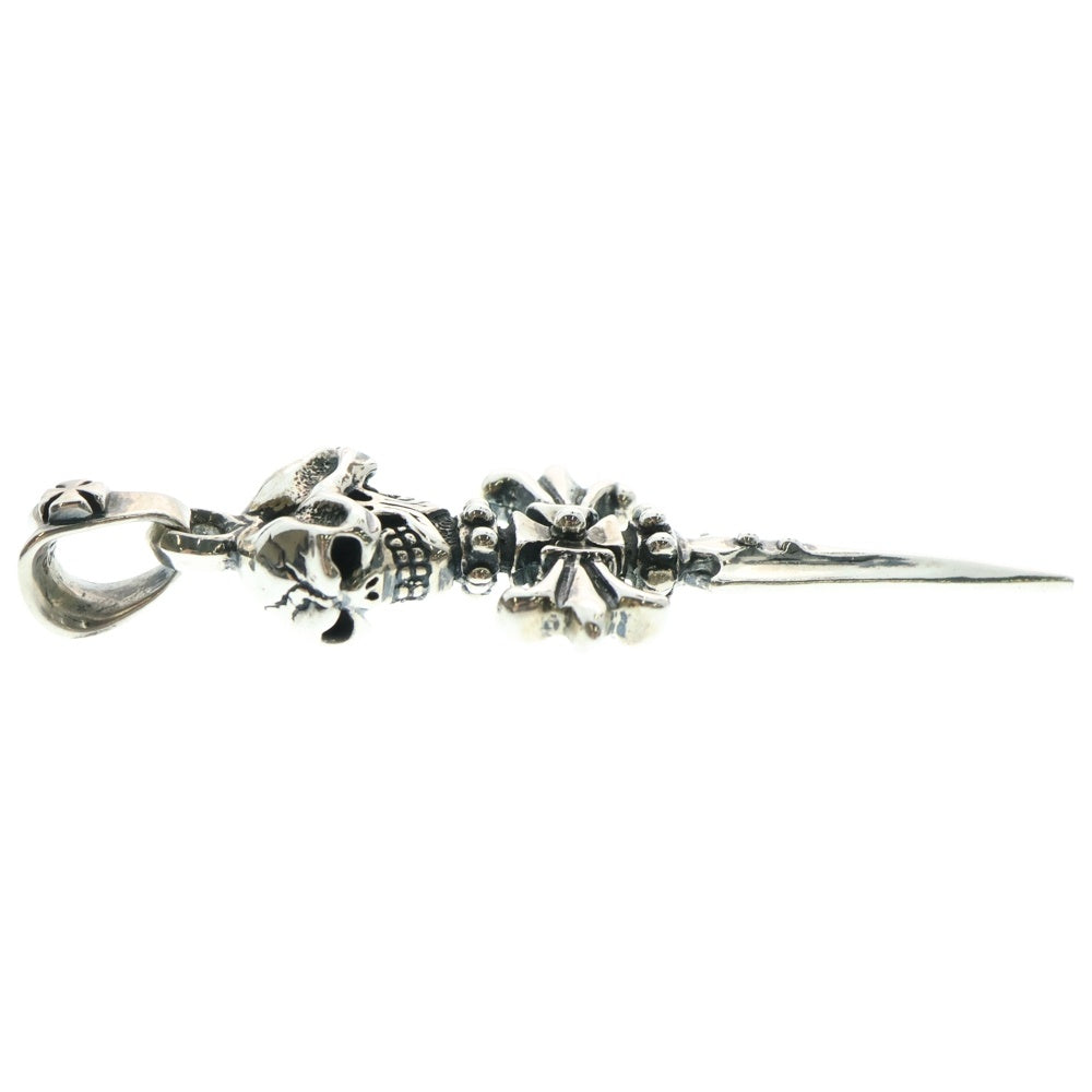 Travis Walker(トラヴィスワーカー) DOUBLE SKULL CROSS DAGGER ダブルスカル クロスダガー ペンダントトップ シルバー