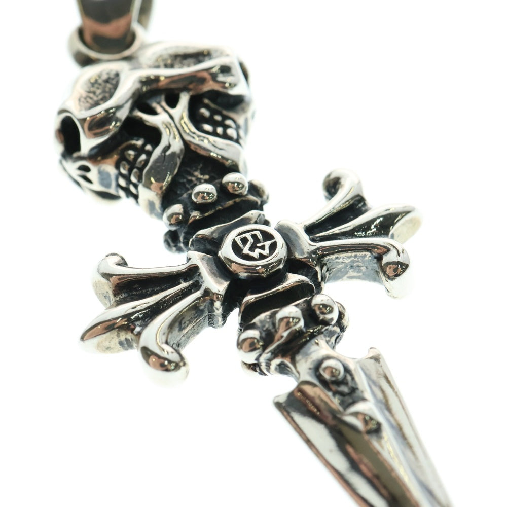 Travis Walker(トラヴィスワーカー) DOUBLE SKULL CROSS DAGGER ダブルスカル クロスダガー ペンダントトップ シルバー