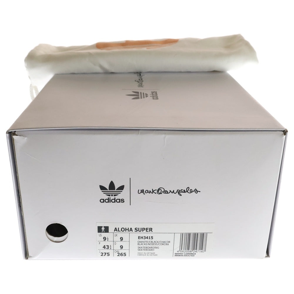adidas(アディダス) × Mark Gonzales ALOHA SUPER マークゴンザレス アロハ スーパー ローカットスニーカー ホワイト/ブラック US9.5/27.5cm EH3415