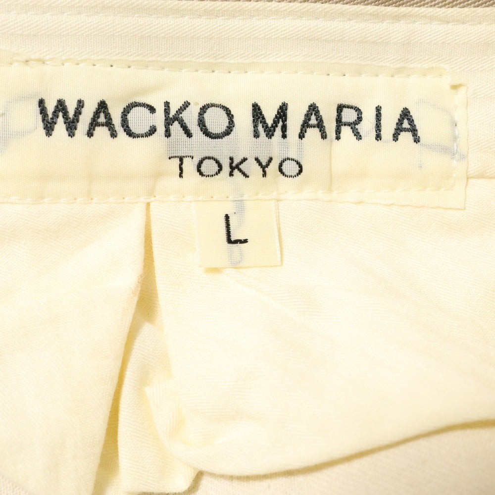 WACKO MARIA(ワコマリア) Guilty Parties 刺繍ロゴ コットン チノパン ワークパンツ ベージュ