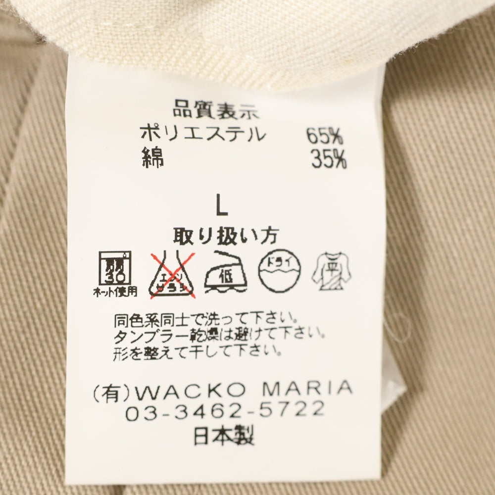 WACKO MARIA(ワコマリア) Guilty Parties 刺繍ロゴ コットン チノパン ワークパンツ ベージュ