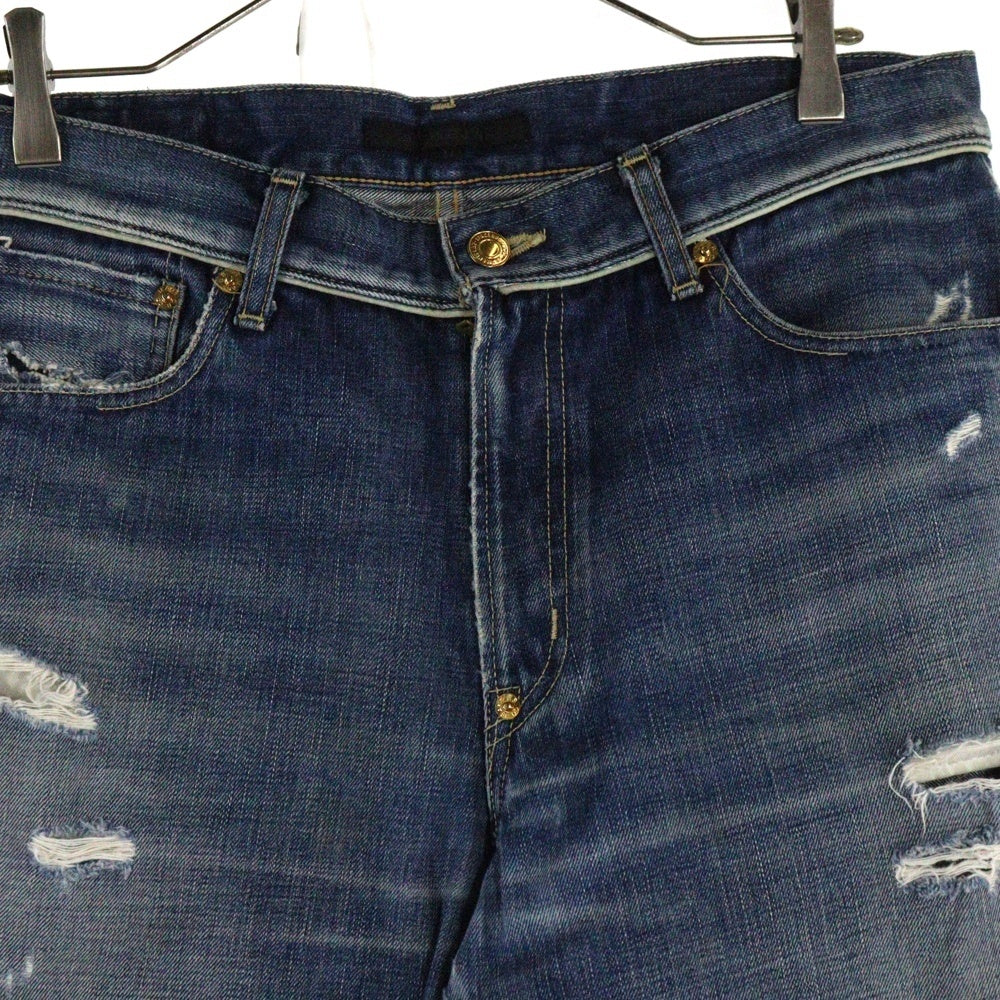 SPACE BAG JEANS(スペースバグジーンズ) SPACE BAG JEANS(スペースバグジーンズ) 大戦モデル 金ボタン ジッパーフライ クラッシュ加工 デニムパンツ ジーンズ インディゴ