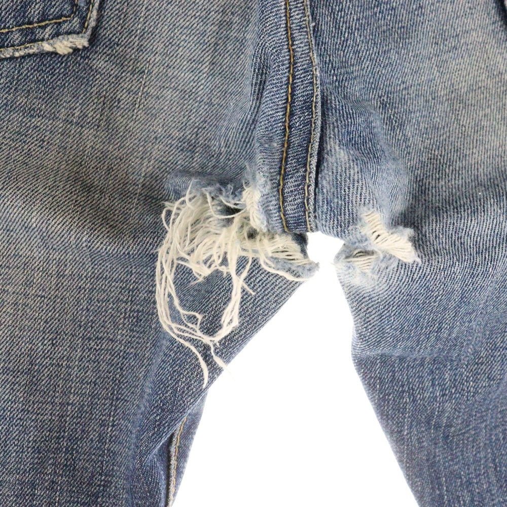 SPACE BAG JEANS(スペースバグジーンズ) SPACE BAG JEANS(スペースバグジーンズ) 大戦モデル 金ボタン ジッパーフライ クラッシュ加工 デニムパンツ ジーンズ インディゴ