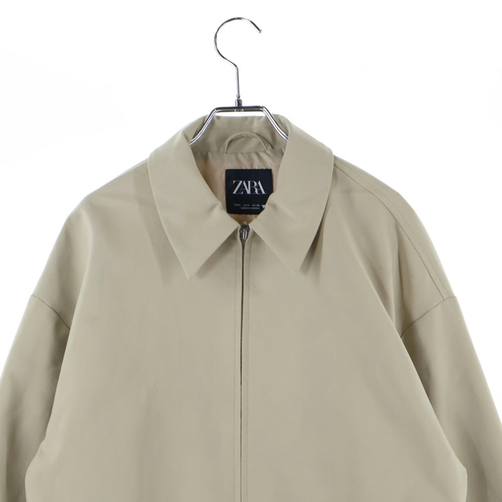 ZARA(ザラ) ジップアップ コントラストテープジャケット ベージュ
