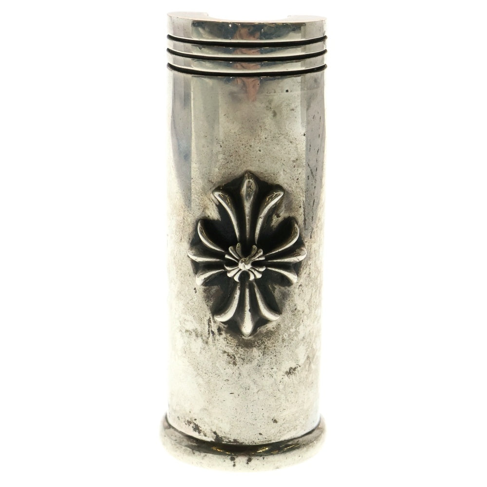 CHROME HEARTS(クロムハーツ) CYLINDER TABLE LIGHTER CASE ダブルCHプラス シリンダーテーブル 卓上 ライターケース シルバー