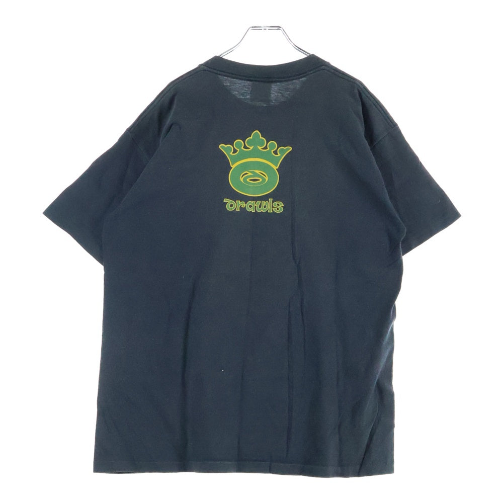 VINTAGE(ヴィンテージ) 90s drawls Old Skate Tee ドロールズ オールドスケート プリント クルーネック 半袖Tシャツ カットソー ブラック