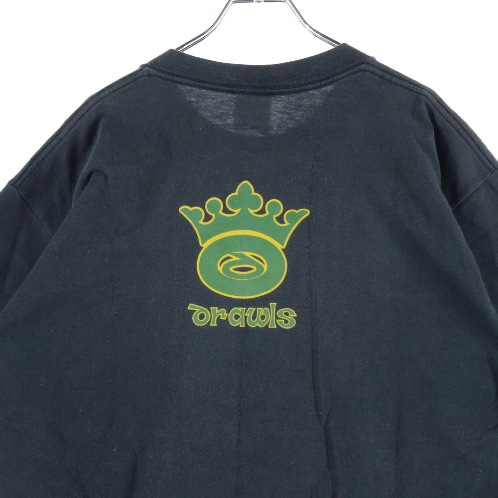 VINTAGE(ヴィンテージ) 90s drawls Old Skate Tee ドロールズ オールドスケート プリント クルーネック 半袖Tシャツ カットソー ブラック
