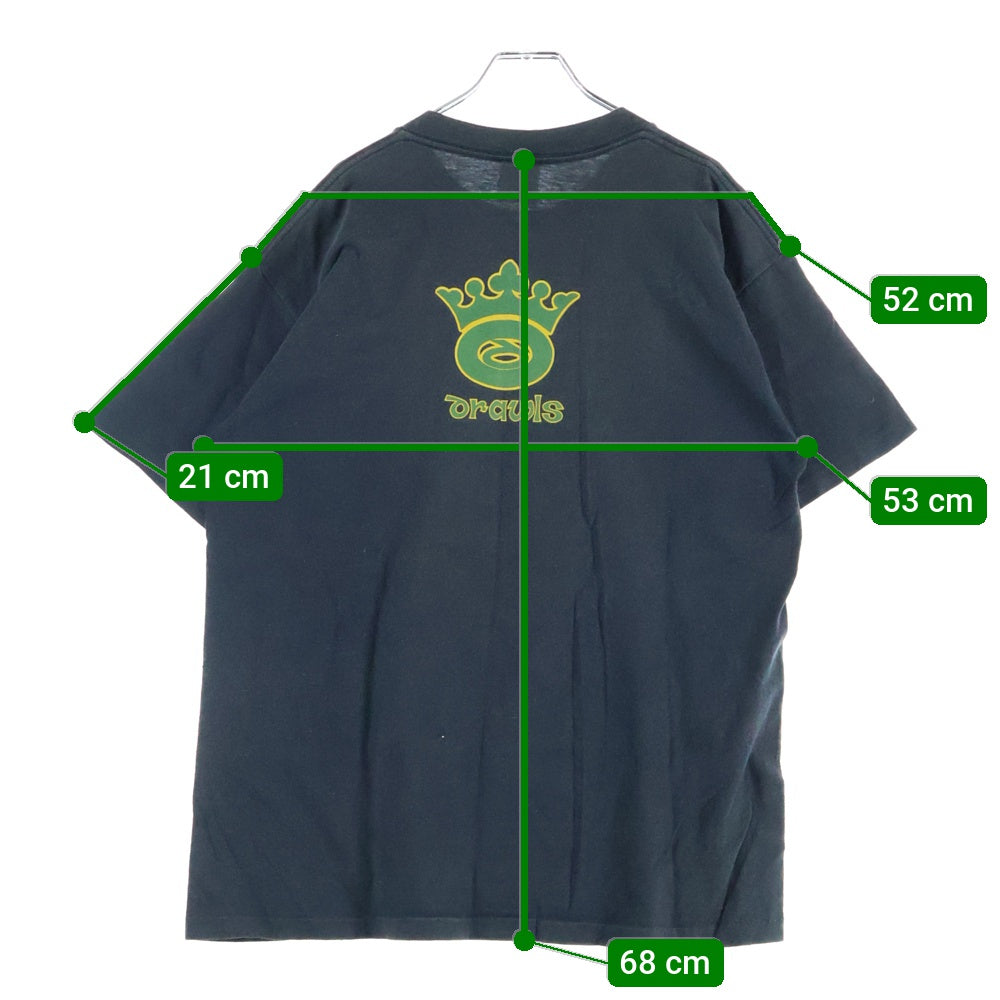 VINTAGE(ヴィンテージ) 90s drawls Old Skate Tee ドロールズ オールドスケート プリント クルーネック 半袖Tシャツ カットソー ブラック