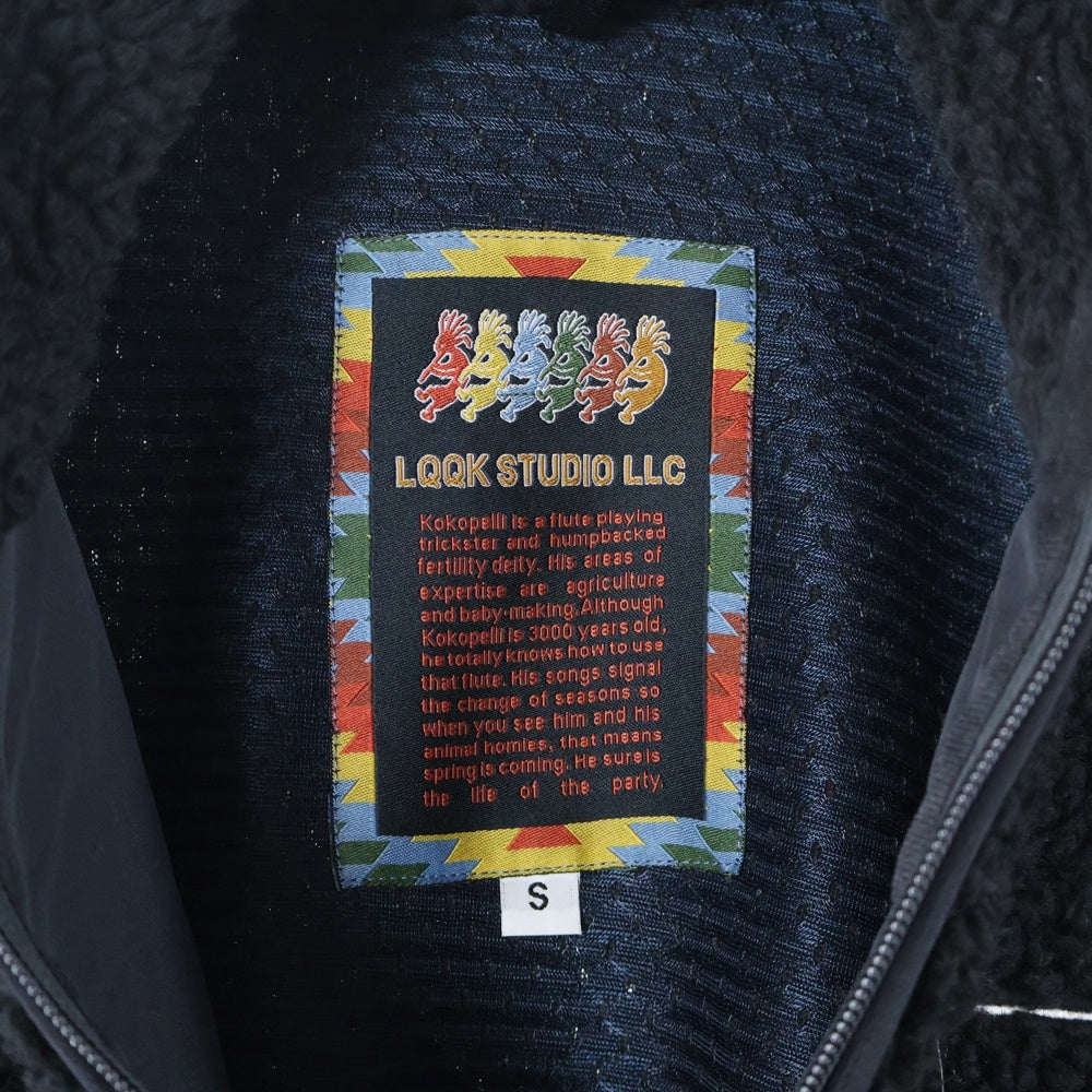 LQQK STUDIO(ルックスタジオ) Kokopeli Jacket ココペリ フリースボア ジャケット ブルゾン ブラック