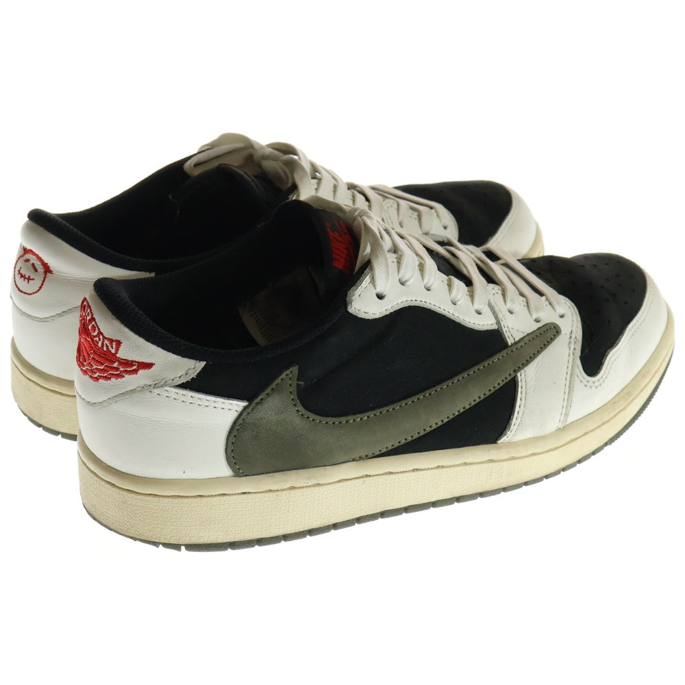 NIKE(ナイキ) ×Travis Scott WMNS AIR JORDAN 1 LOW OG Medium Olive ウィメンズ エアジョーダン1 ローカットスニーカー US10.5/27.5cm DZ4137-106