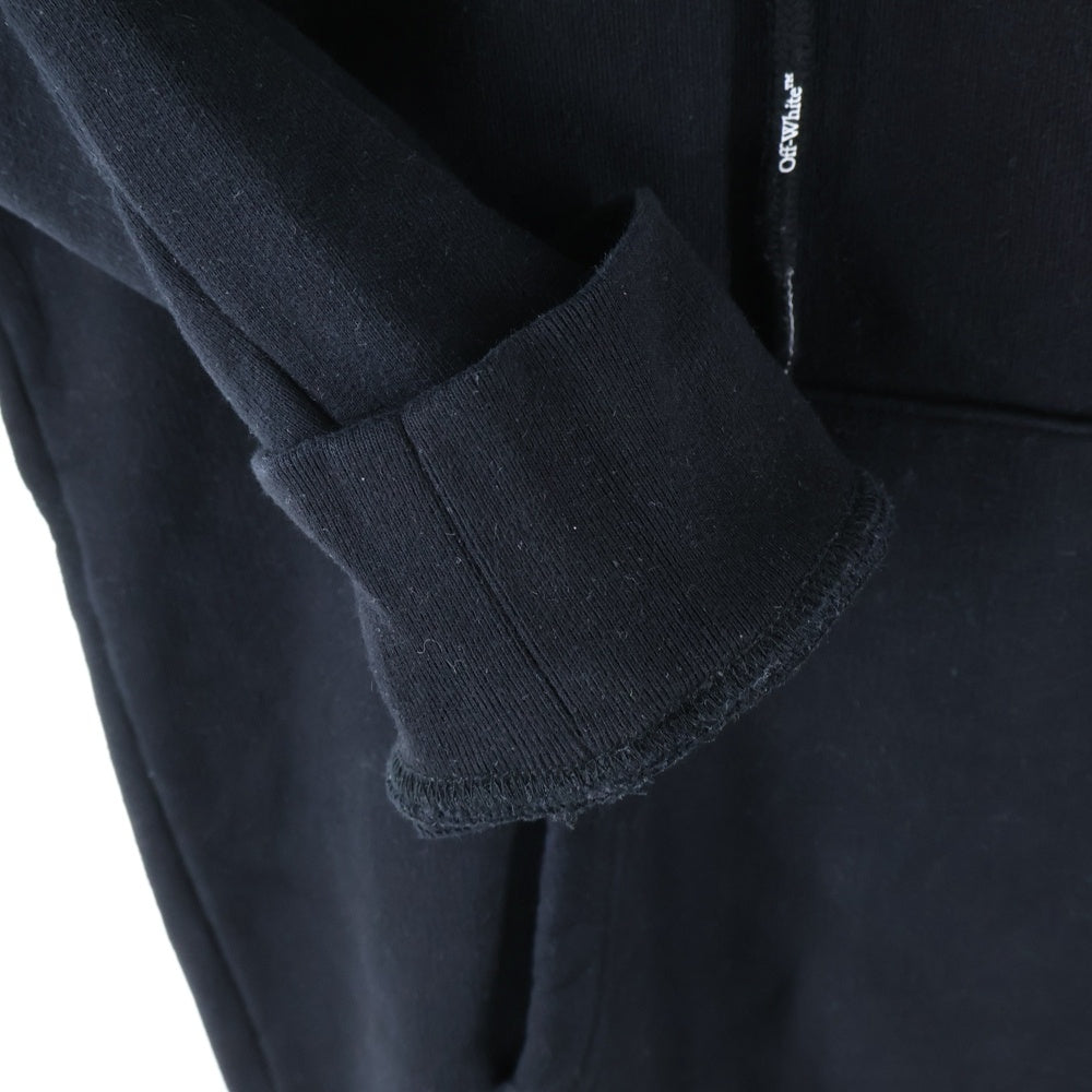 OFF-WHITE(オフホワイト) 20AW 阪急限定 バック ダイアグ ロゴプリント プルオーバーパーカー フーディ ブラック OMBB034G20FLE007