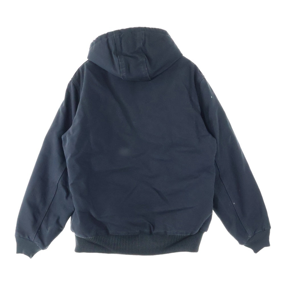 CARHARTT(カーハート) Loose Fit Duck Insulated Flannel Lined Active Jacket ルーズフィット 裏地キルティング ダック アクティブジャケット フーディー ブラック 0J0140-M