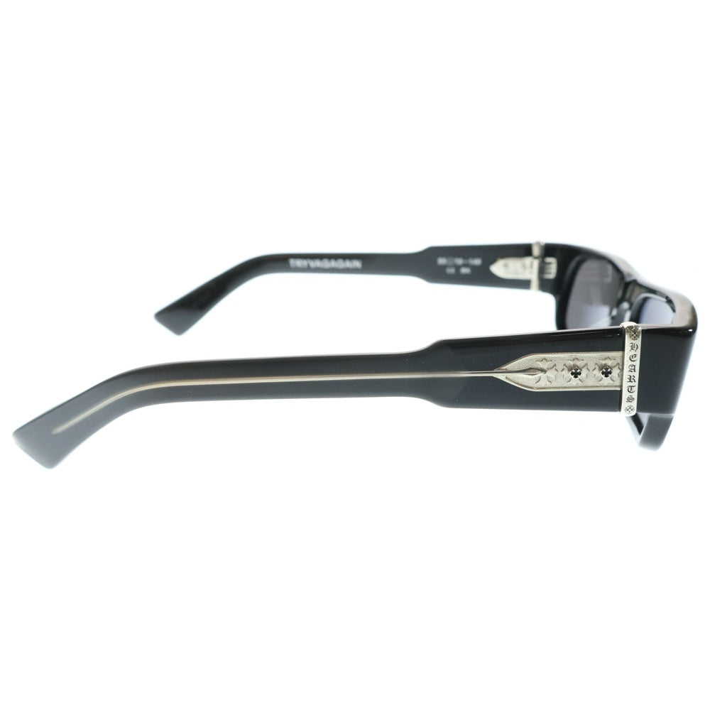 CHROME HEARTS(クロムハーツ) TRYVAGAGAIN CHプラス フレーム ウェリントンサングラス アイウェア 眼鏡 ブラック/シルバー
