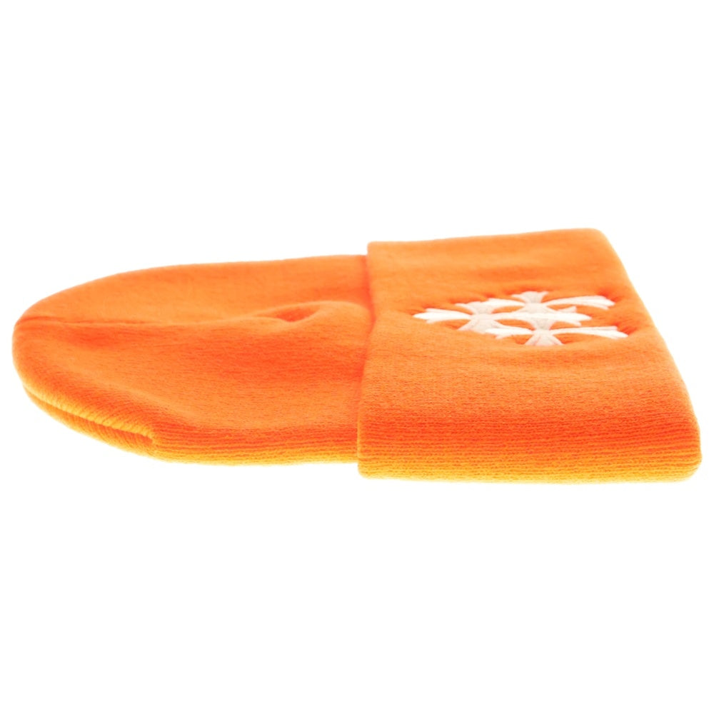 CHROME HEARTS(クロムハーツ) WATCH CAP ウール ワッチキャップ トリプルクロスステッチ ビーニー帽子 オレンジ