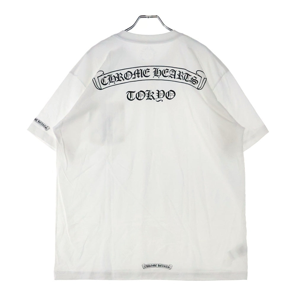 CHROME HEARTS(クロムハーツ) CH T-SHRT TOKYO LTD 東京限定 バックスクロールラベル プリント クルーネック 半袖Tシャツ カットソー ホワイト