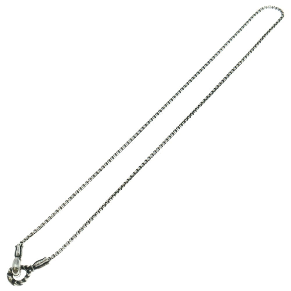 LONE ONES(ロンワンズ) MF Hook M 2.2mm BOX Chain メイティングフライト フックM 2.2mmボックスチェーンネックレス シルバー