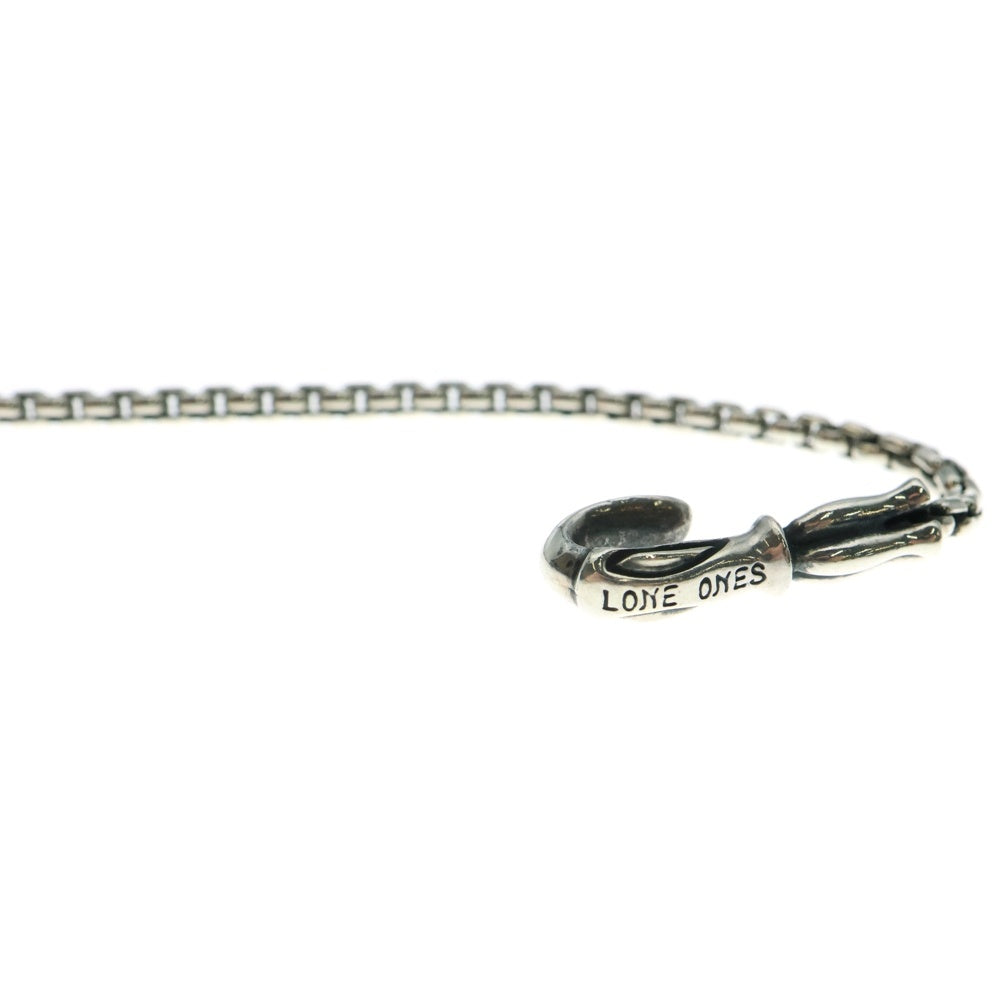 LONE ONES(ロンワンズ) MF Hook M 2.2mm BOX Chain メイティングフライト フックM 2.2mmボックスチェーンネックレス シルバー