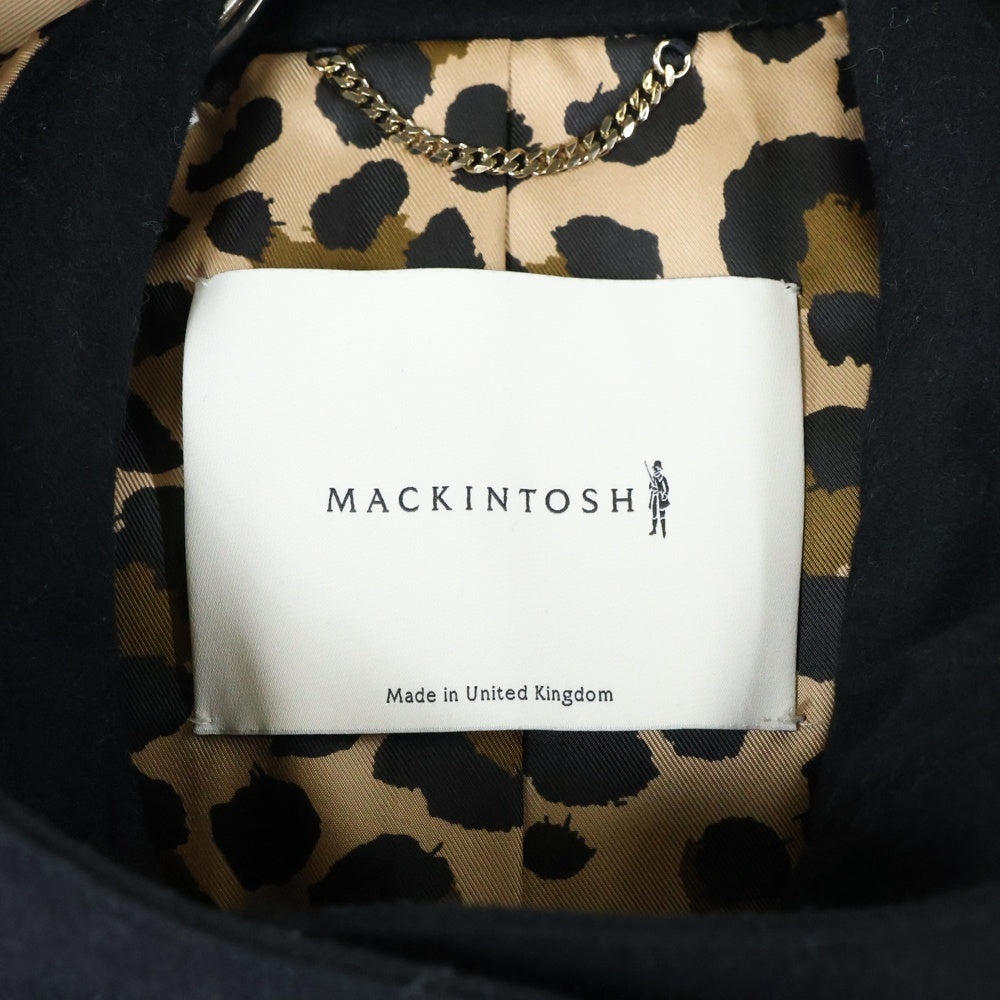 MACKINTOSH(マッキントッシュ) 22AW HUMBIE HOOD TOMORROWLAND別注 ハンビーフード 裏地レオパード ウール ロングコート レディース ブラック L222MO1084FL2KL