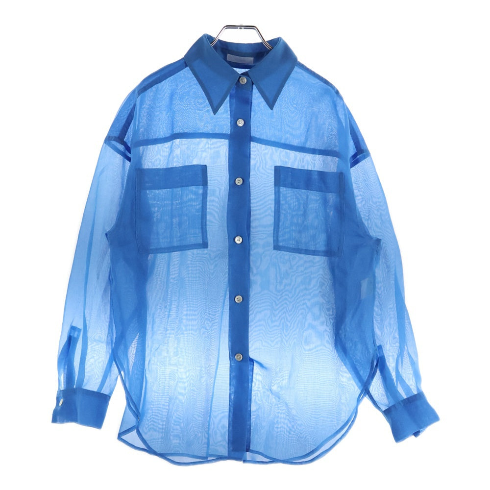 NO BRAND(ノーブランド) allurreville レース シャツ スカイブルー レディース