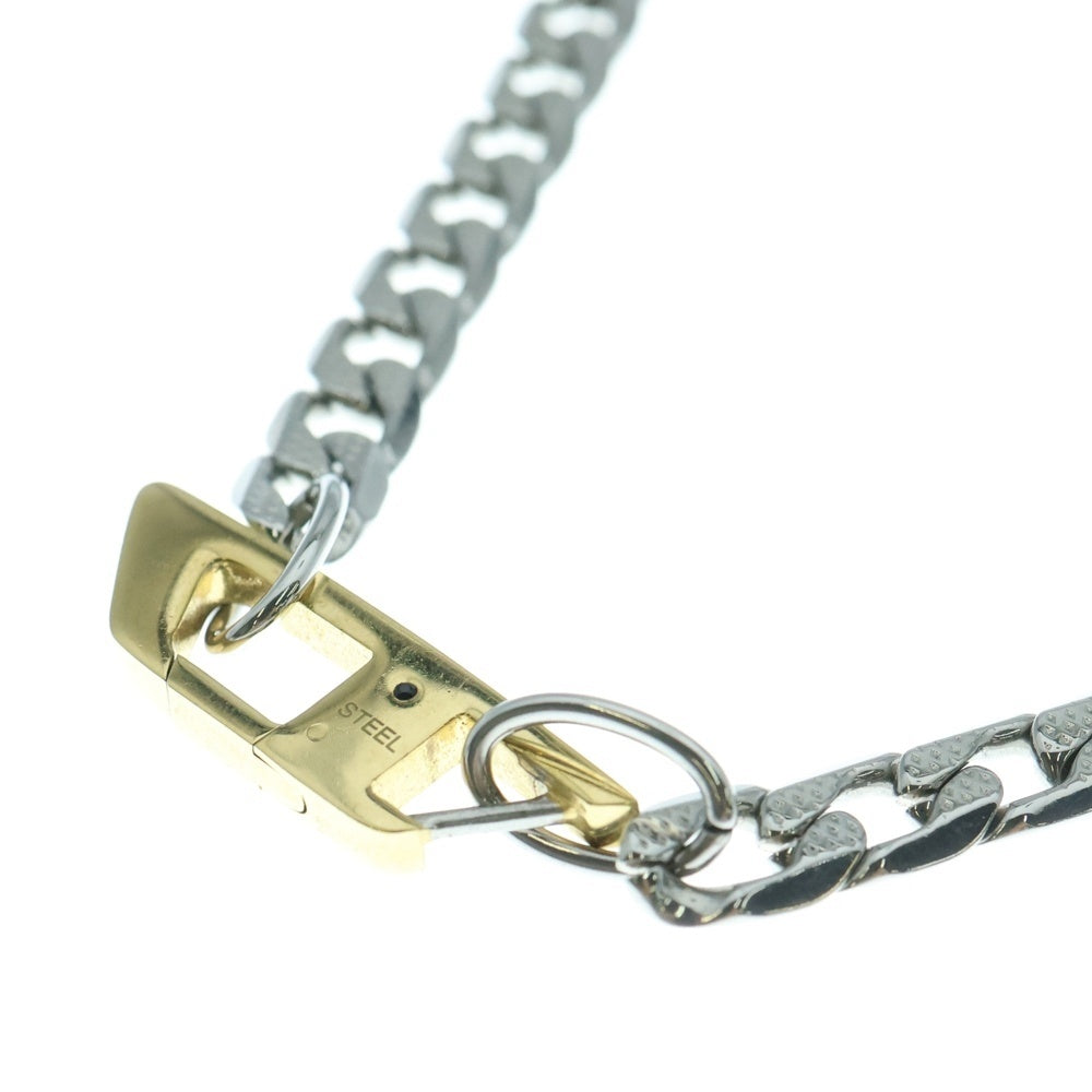 DIESEL(ディーゼル) STEEL NECKLACE Dロゴ ネックレス シルバー/ゴールド DX1343