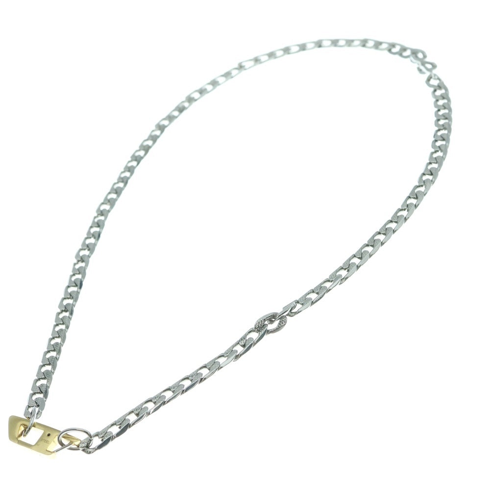 DIESEL(ディーゼル) STEEL NECKLACE Dロゴ ネックレス シルバー/ゴールド DX1343